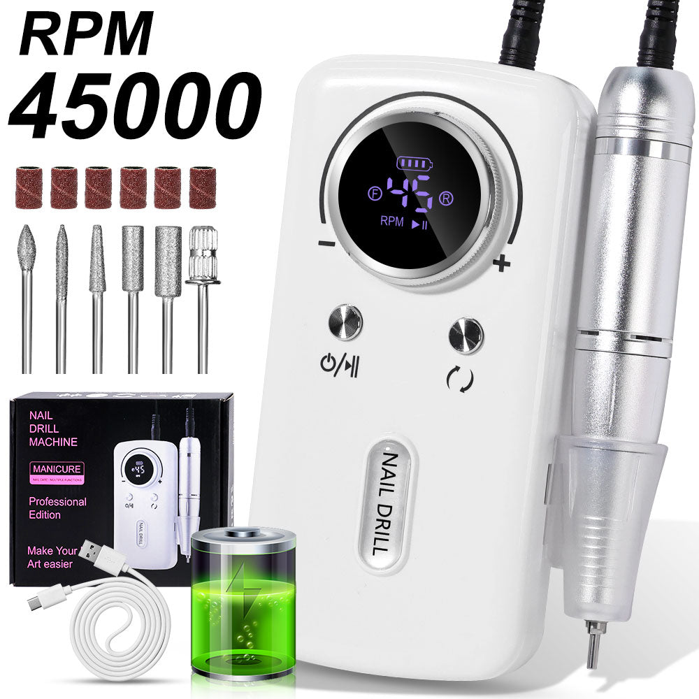 Cordless Electric Nail Drill with LCD