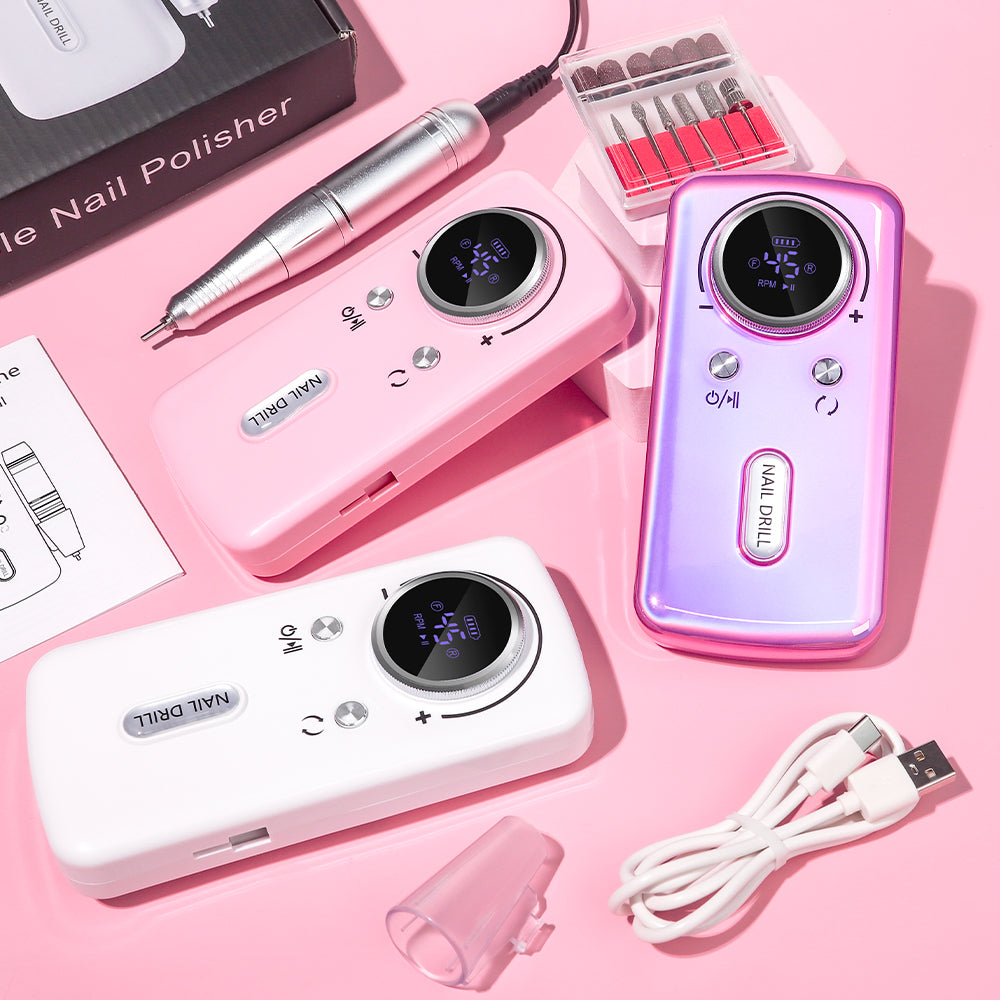 Cordless Electric Nail Drill with LCD