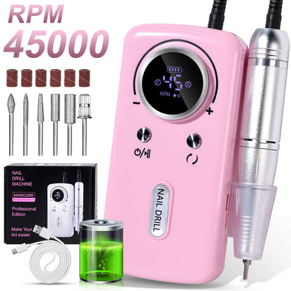 Cordless Electric Nail Drill with LCD